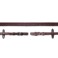 Schockemohle Durasoft Grip Reins Brown-Silver