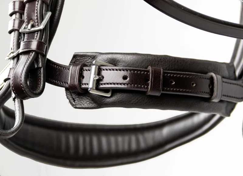 Schockemohle Equitus Gamma Anatomic Double Bridle Espresso-Silver - Image 2