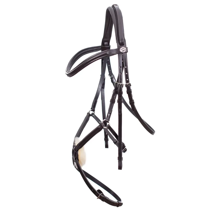 Schockemohle Auckland Classic Line Bridle Dark Brown-Silver