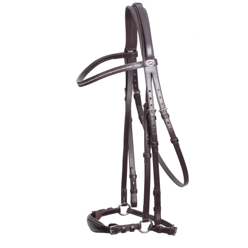 Schockemohle Copenhagen Classic Line Bridle Dark Brown-Silver