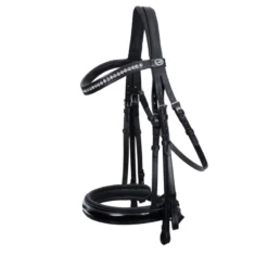 Schockemohle Barcelona Classic Line Bridle Black-Patent-Silver