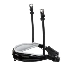 Schockemohle Malibu Noseband Black-Patent-White-Silver