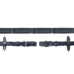 Schockemohle Durasoft Wide 18mm Reins Black-Silver