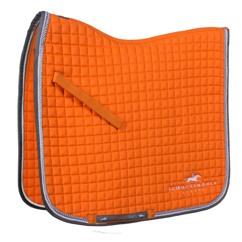 Schockemohle Neo Star Dressage With Logo Saddle Pad Orange-Grey