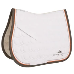 Schockemohle Air Cool Pad II Jumping Saddle Pad White-Orange