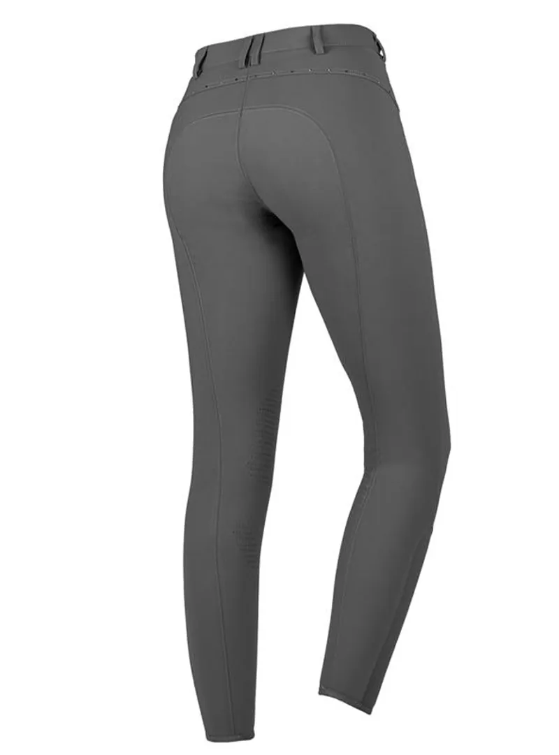Schockemohle Summer Daliah Knee Grip Breeches Grey - Image 2