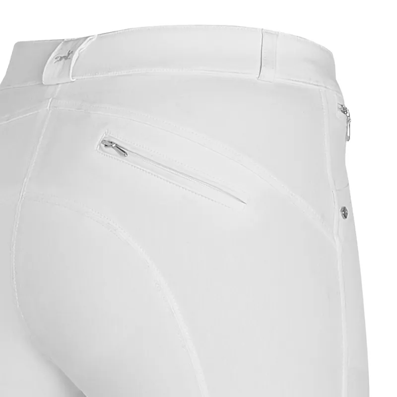 Schockemohle Loretta Knee Grip Breeches White - Image 4