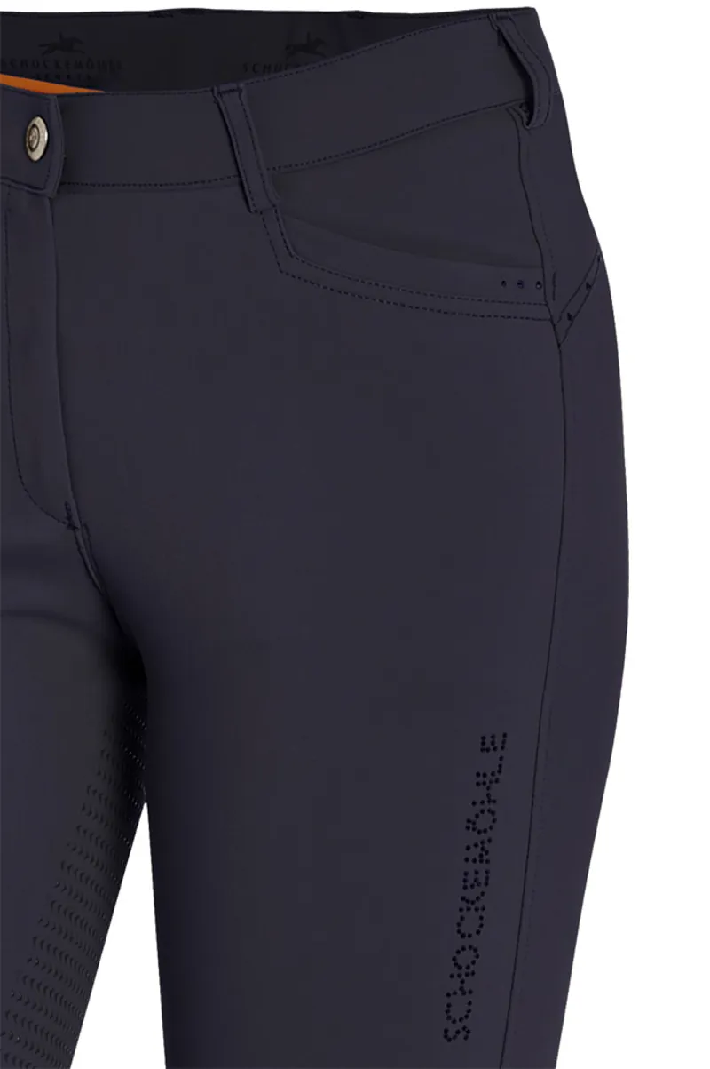 Schockemohle Summer Bea Full Seat Breeches Navy - Image 2