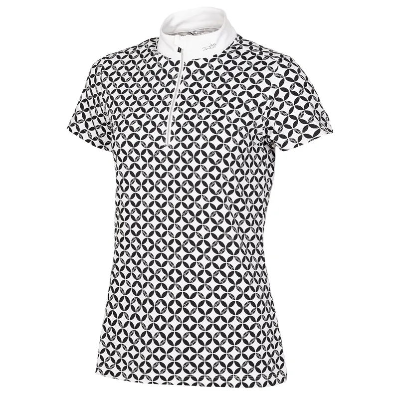 Schockemohle Louisa Functional Show Shirt White-Dark Blue