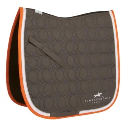 Schockemohle Air Cool Pad II Dressage Saddle Pad Grey Melange-Orange