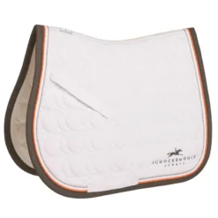 Schockemohle Air Cool Pad II Dressage Saddle Pad White-Orange