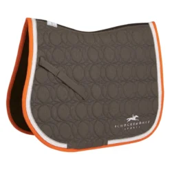 Schockemohle Air Cool Pad II Jumping Saddle Pad Grey Melange-Orange