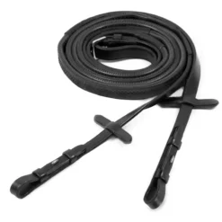 Schockemohle Rubber Reins Black-Silver