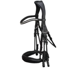 Schockemohle Venice Double Bridle Black-Silver