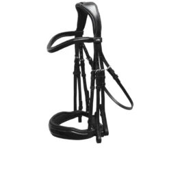 Schockemohle Milan Double Bridle Black-Silver