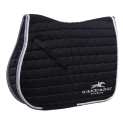 Schockemohle Dynamite Jumping With Logo Saddle Pad Black-Silver