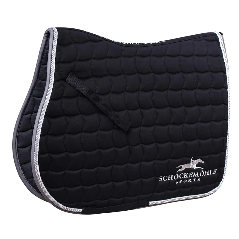 Schockemohle Dynamite Jumping With Logo Saddle Pad Black-Silver