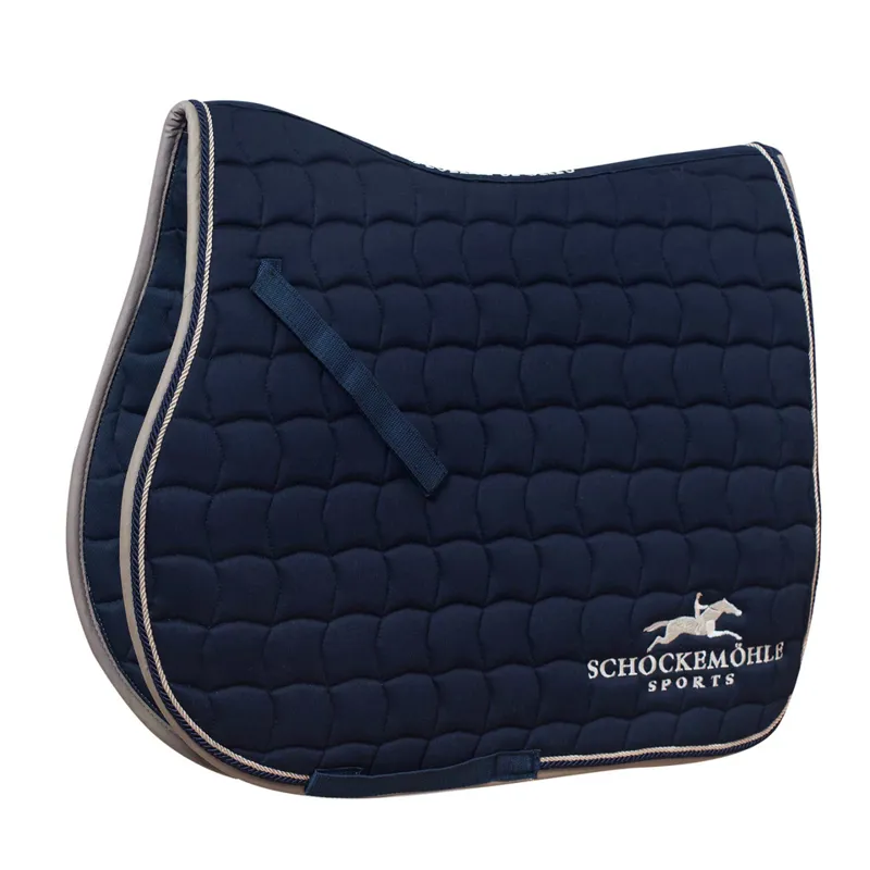 Schockemohle Dynamite Jumping With Logo Saddle Pad Navy-Stone