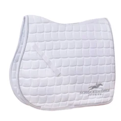 Schockemohle Dynamite Jumping With Logo Saddle Pad White-Silver