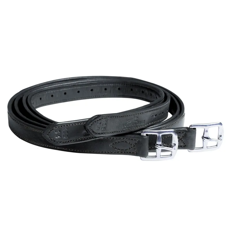 Schockemohle Chantilly Stirrup Leathers Black-Black-Silver