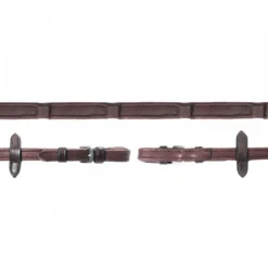 Schockemohle Durasoft Reins Dark Brown-Silver